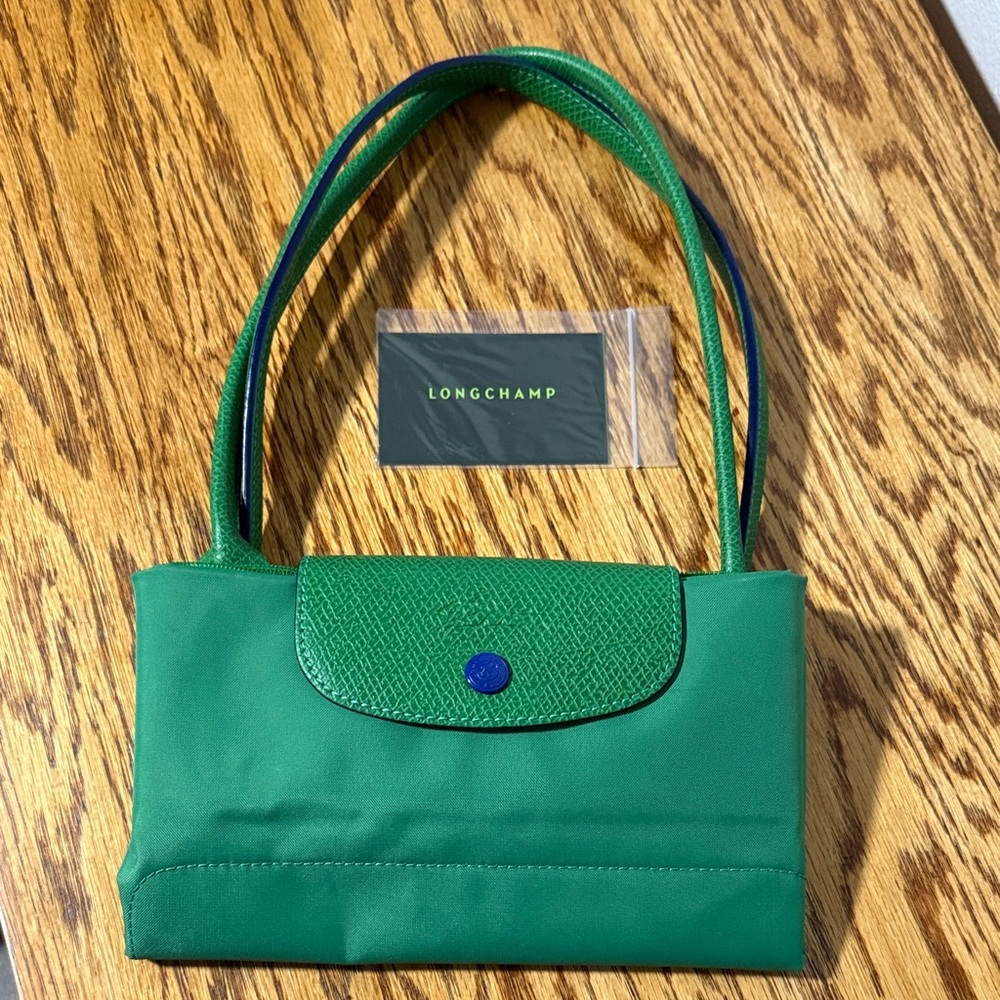 Longchamp Medium Shoulder Le Pilage Handbag Tote Green